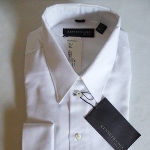 NEW WITH TAGS KENNETH COLE FRENCH CUFF WHITE DRESS SHIRT 16 ½ 34/35